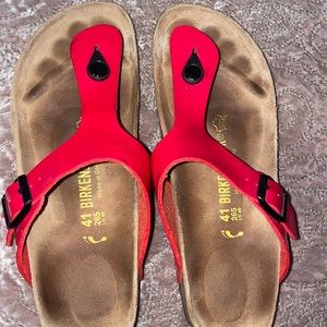 RARE Red Patent Leather Gizeh Birkenstock